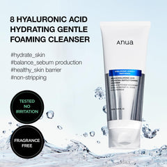 ANUA 8 Hyaluronic Acid Hydrating Gentle Foaming Cleanser 150 ml / 5.07fl.oz - KosBeauty