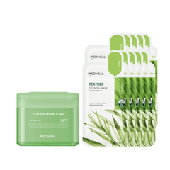Mediheal Teatree Calming Duo (Trouble Pad , Essential Mask 10 pcs)