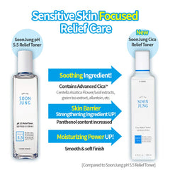 Etude House Soon Jung Cica Relief Toner, 200ml ( EXP : 1/24/2026 )
