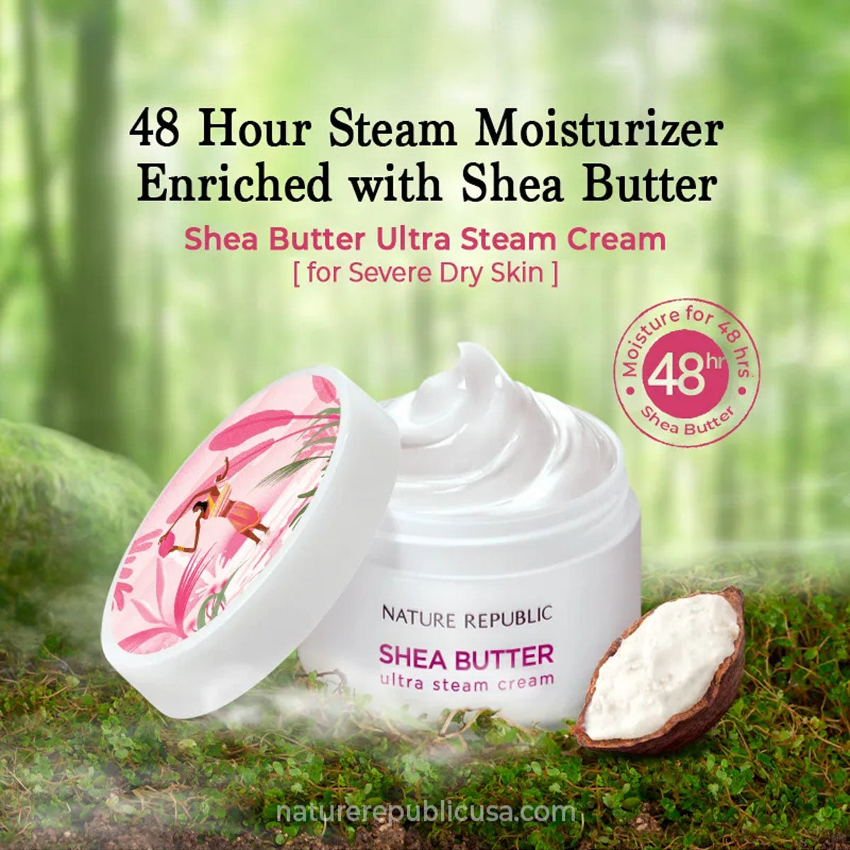 Nature Republic Shea Butter Ultra Steam Cream, 100ml