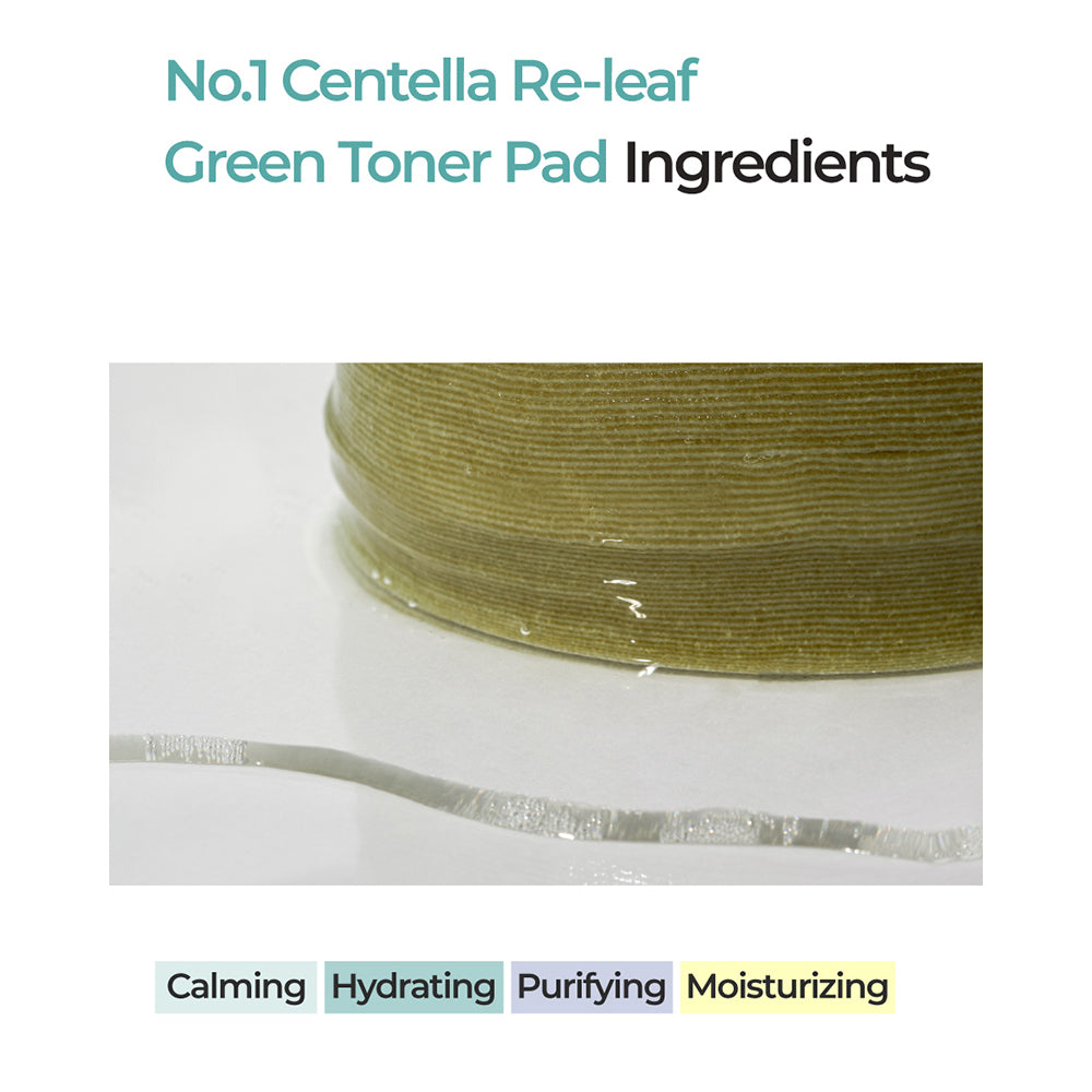 numbuzin No.1 Centella Re-Leaf Green Toner Pad 190ml /70 pads / 6.42 fl.oz