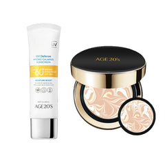 AGE 20's  UV Defense Hydro Calming Sunscreen SPF 60+ 50ml + Signature Intense Sunscreen SPF 50+ Foundation