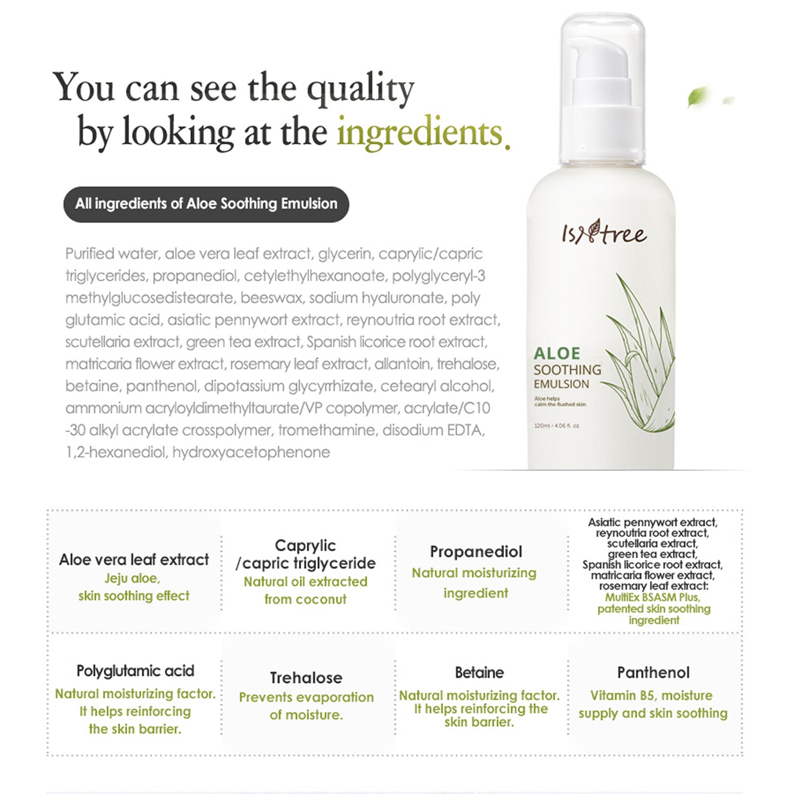 [ ISNTREE ] Aloe Soothing Emulsion, 120ml / 4.06 fl. oz. (EXP : 07/02/2025)