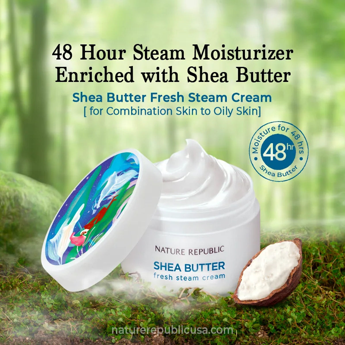 Nature Republic Shea Butter Fresh Steam Steam Cream, 100ml
