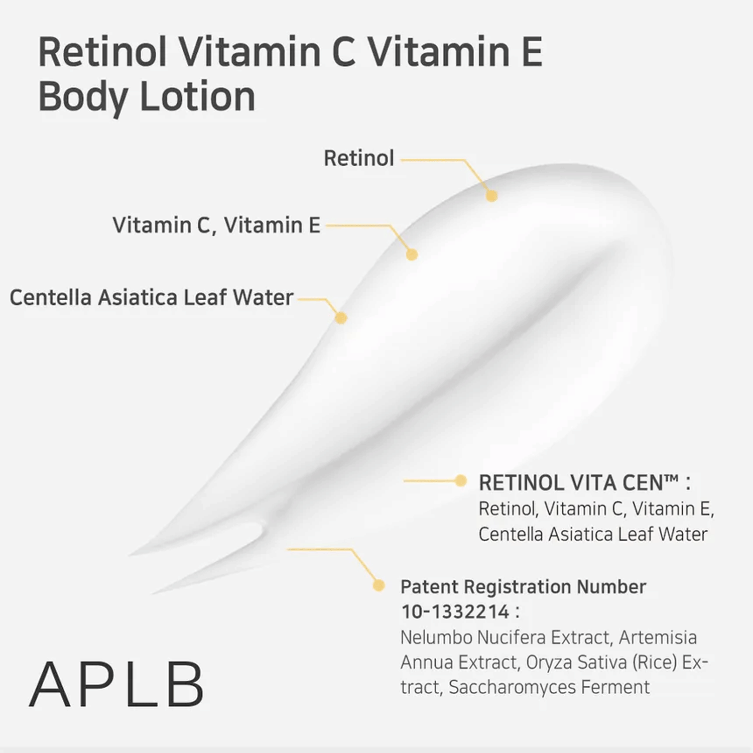 [ APLB ] Retinol Vitamin C Vitamin E Body Lotion 300ml / 10.14 fl.oz