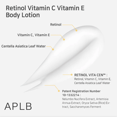 [ APLB ] Retinol Vitamin C Vitamin E Body Lotion 300ml / 10.14 fl.oz