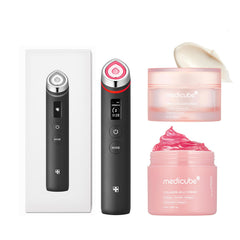 [ Medicube ] Age-R Booster Pro Black + Collagen Jelly Cream 50ml + Triple Collagen Cream - KosBeauty