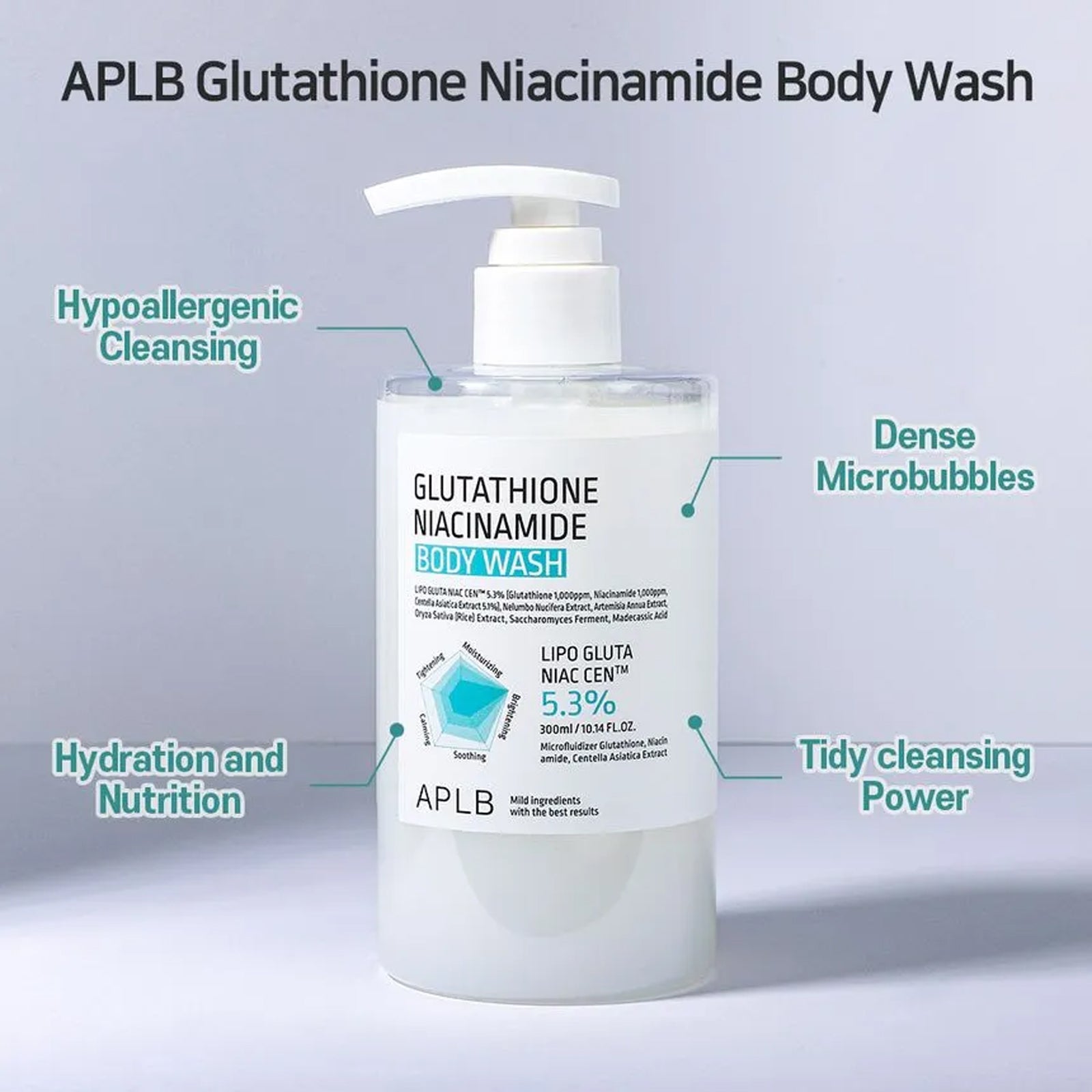 [ APLB ] Glutathione Niacinamide Body Wash 300ml / 10.14 fl.oz