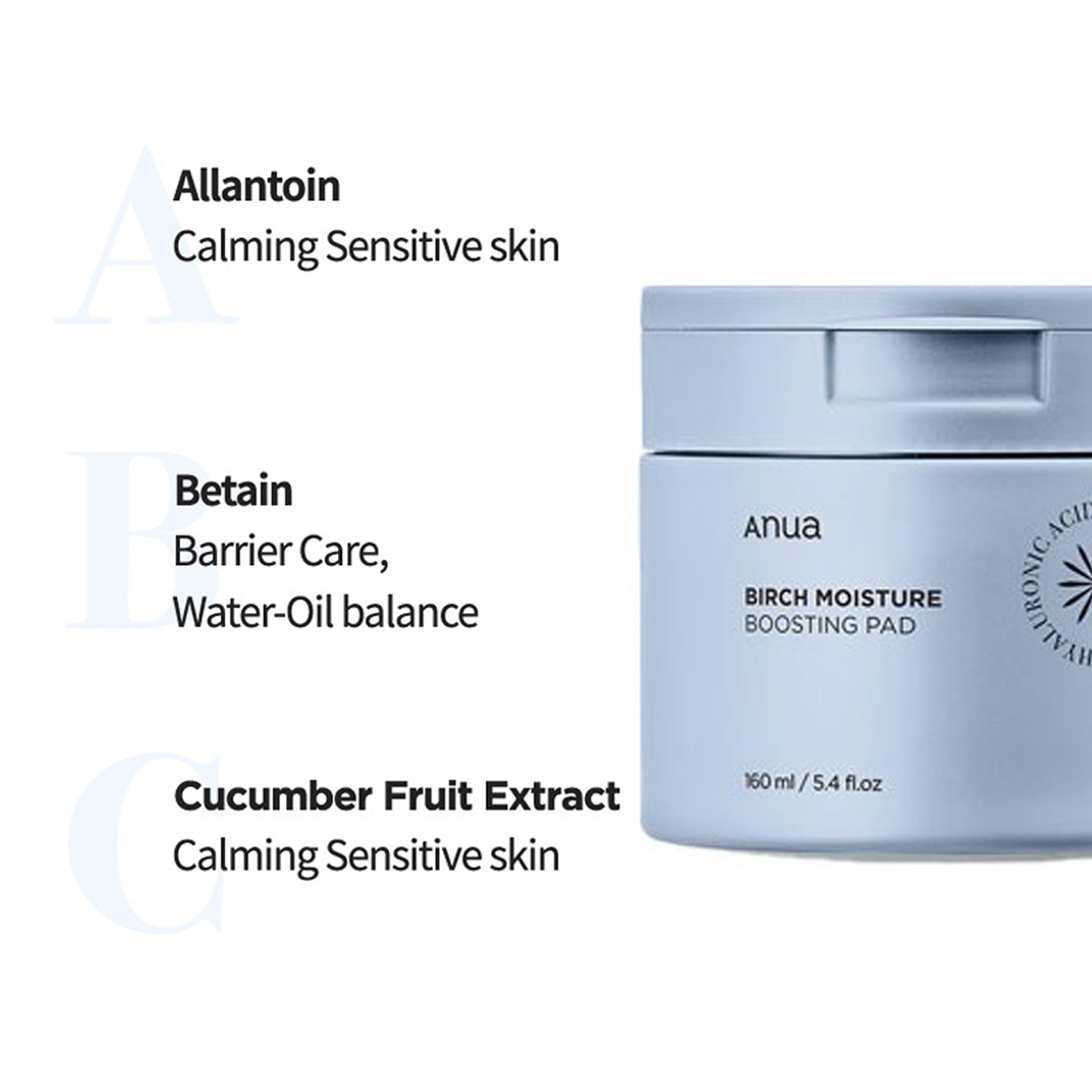 Anua Birch 70 Moisture Boosting Pads 160ml / 5.41 fl.oz (EXP : 5/1/25)