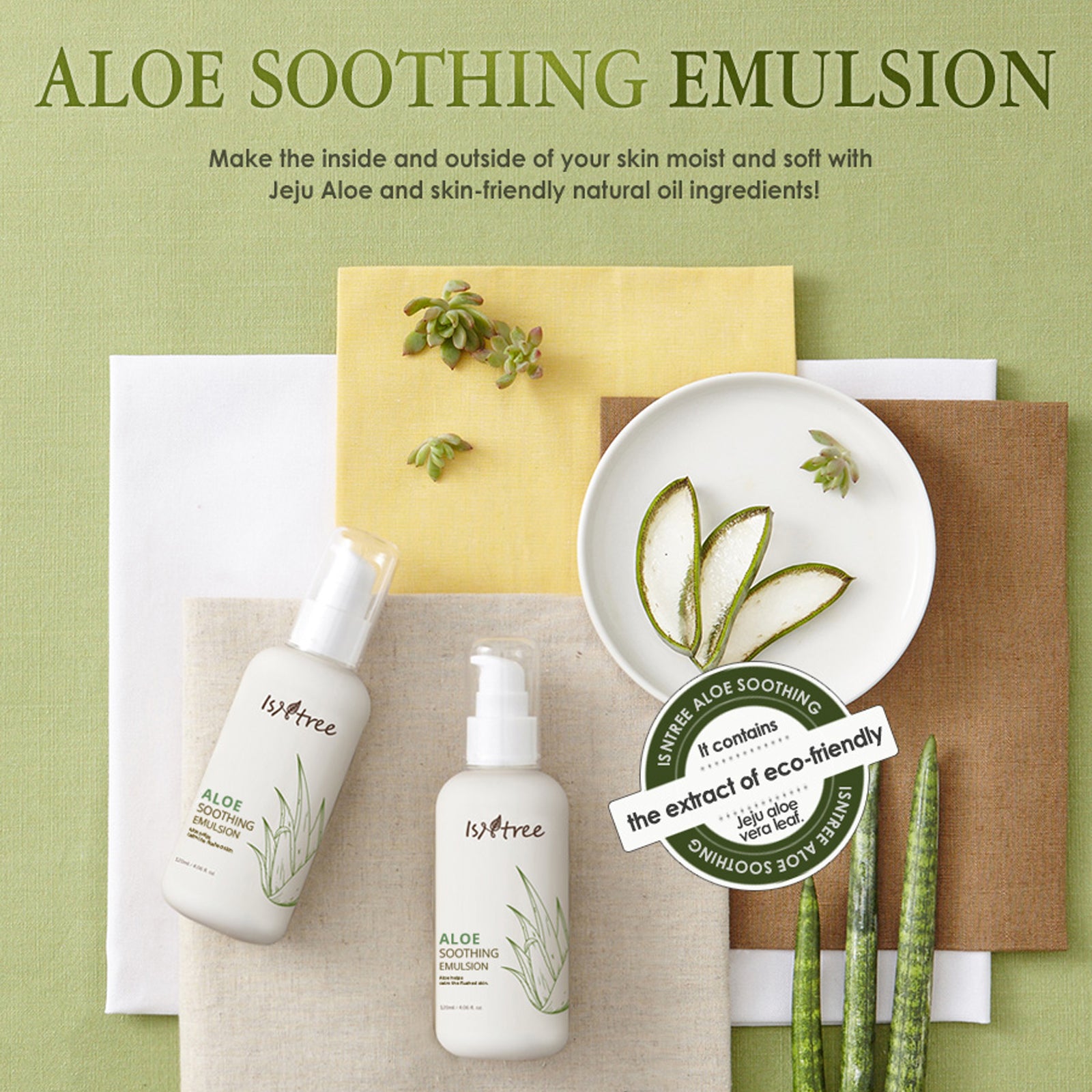 [ ISNTREE ] Aloe Soothing Emulsion, 120ml / 4.06 fl. oz. (EXP : 07/02/2025)