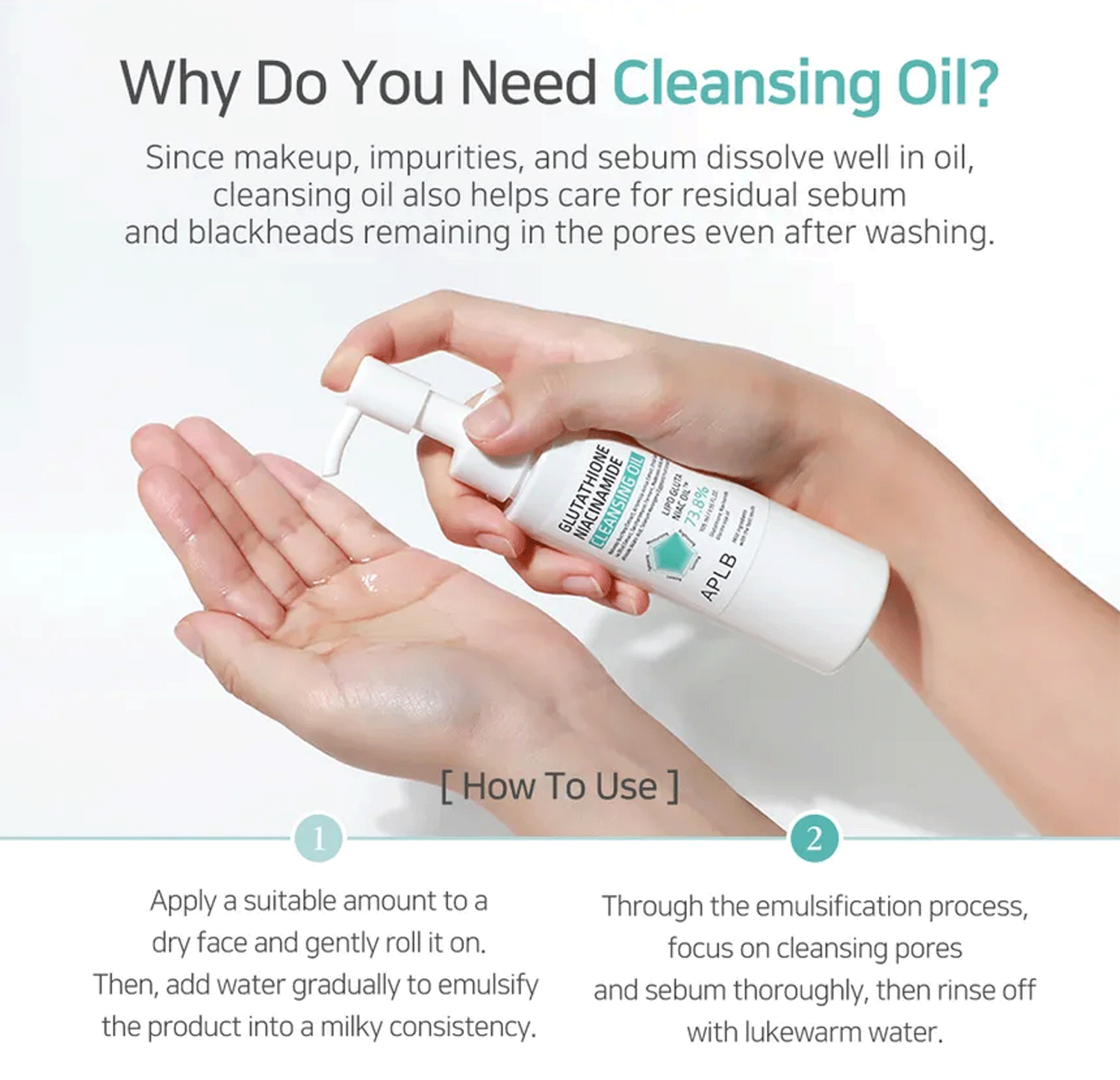 [ APLB ] Glutathione Niacinamide Cleansing Oil 105ml / 3.55 fl.oz