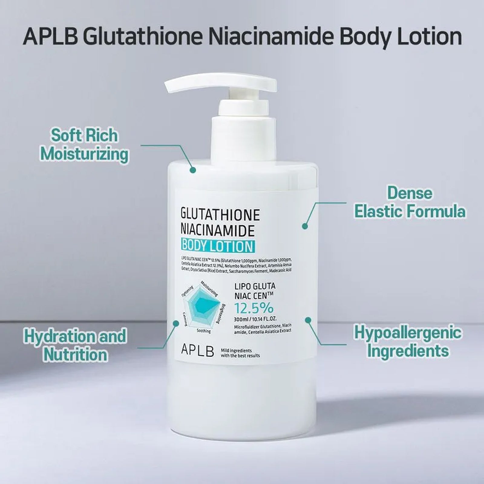[ APLB ] Glutathione Niacinamide Body Lotion 300ml / 10.14 fl.oz