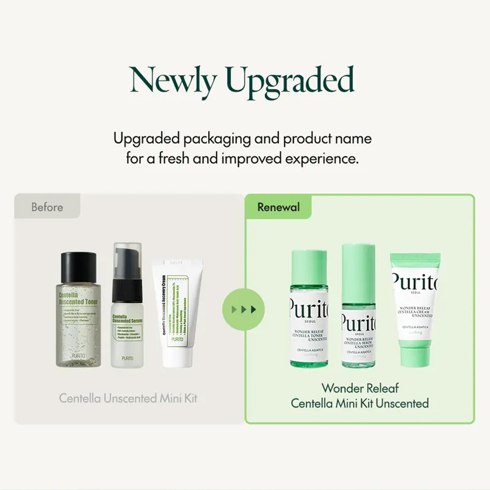 [ PURITO ] SEOUL Wonder Releaf Centella Mini Kit Unscented