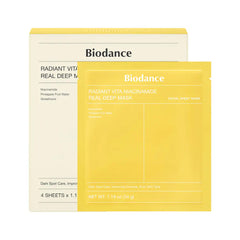 [ BIODANCE ] Radiant Vita Niacinamide Real Deep Mask, 1.19 oz x 4 ea