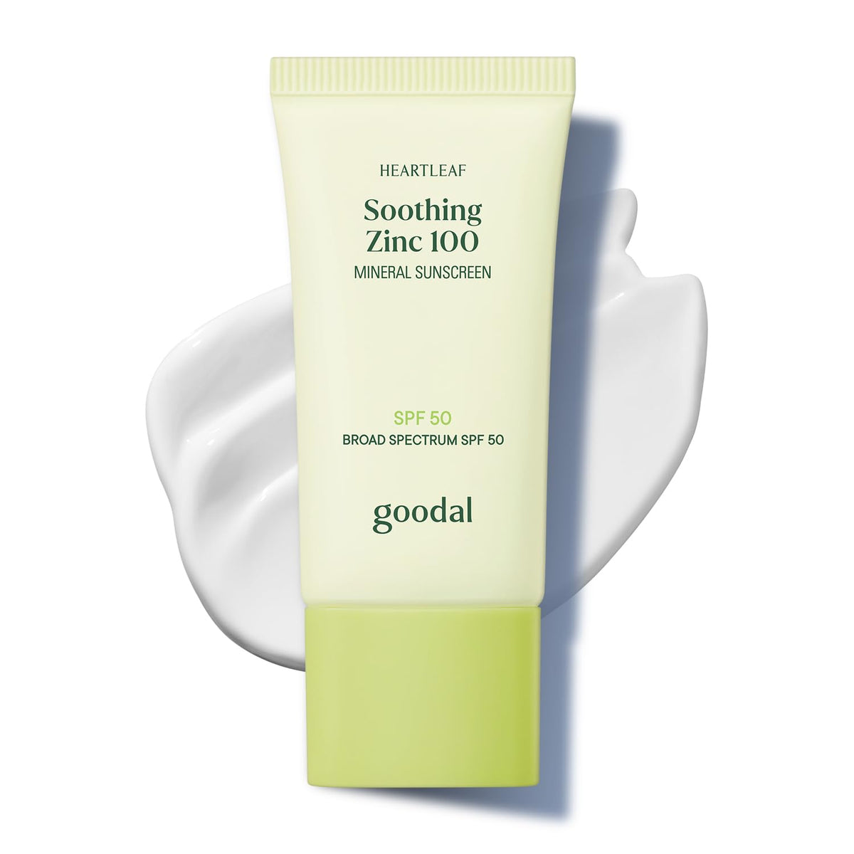[ GOODAL ] Heartleaf Soothing Zinc 100 Mineral Sunscreen SPF 50, 1.69fl.oz
