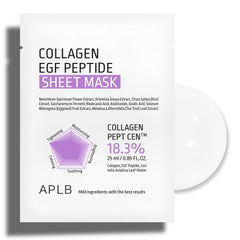 [ APLB ] Collagen EGF Peptide Sheet Mask 25ml 10ea - KosBeauty