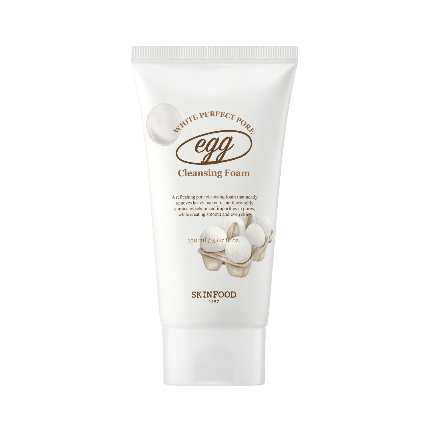[ Skinfood ] Egg White Perfect Pore Cleansing Foam, 150ml - KosBeauty