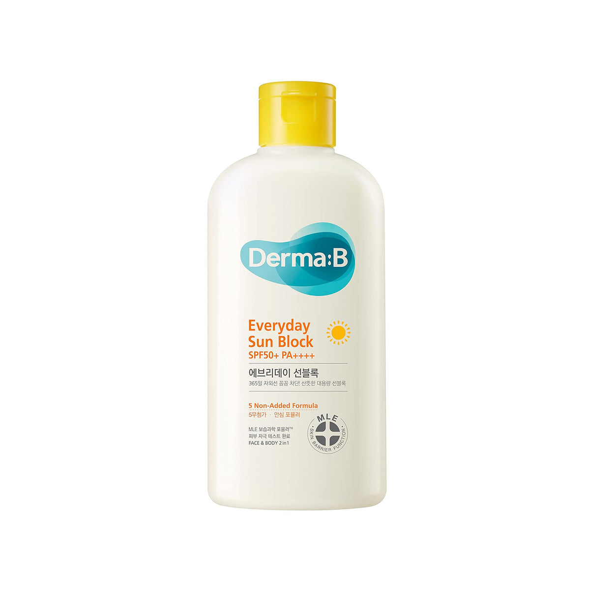 [ Derma:B ] Everyday Sun Block Large Size Sunscreen SPF50+ PA++++ 6.71 Fl Oz, 200ml