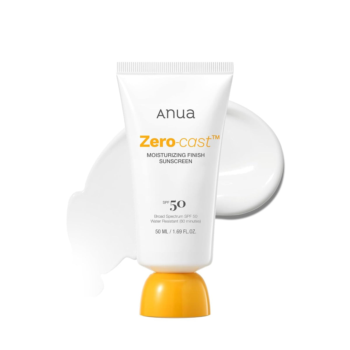 [ ANUA ] Zero-Cast Moisturizing Sunscreen SPF 50/1.69fl.oz - KosBeauty