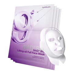 [ NUMBUZIN ] No.9 NAD+ BIO Lifting-sil Full Face Mask (Top-20ml/0.67fl.oz, Bottom 28ml/0.94fl.oz)x4ea + free lifting band
