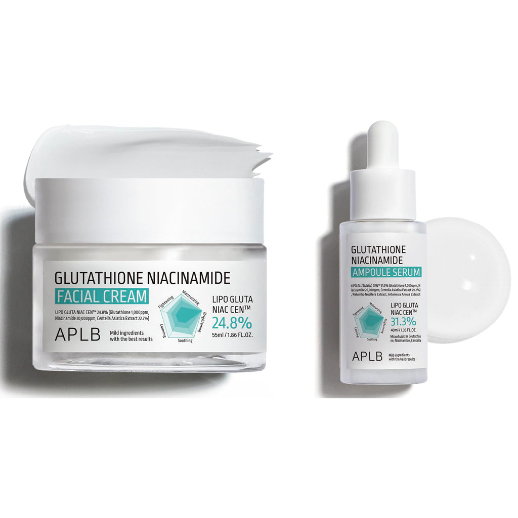 APLB ] Glutathione Niacinamide Ampoule serum / Cream Duo  KosBeauty