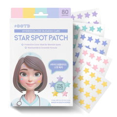 [ OOTD ] Star Spot Acne/Pimple Patch for Face 12mm X 80Pcs (16pcs x 5ea)