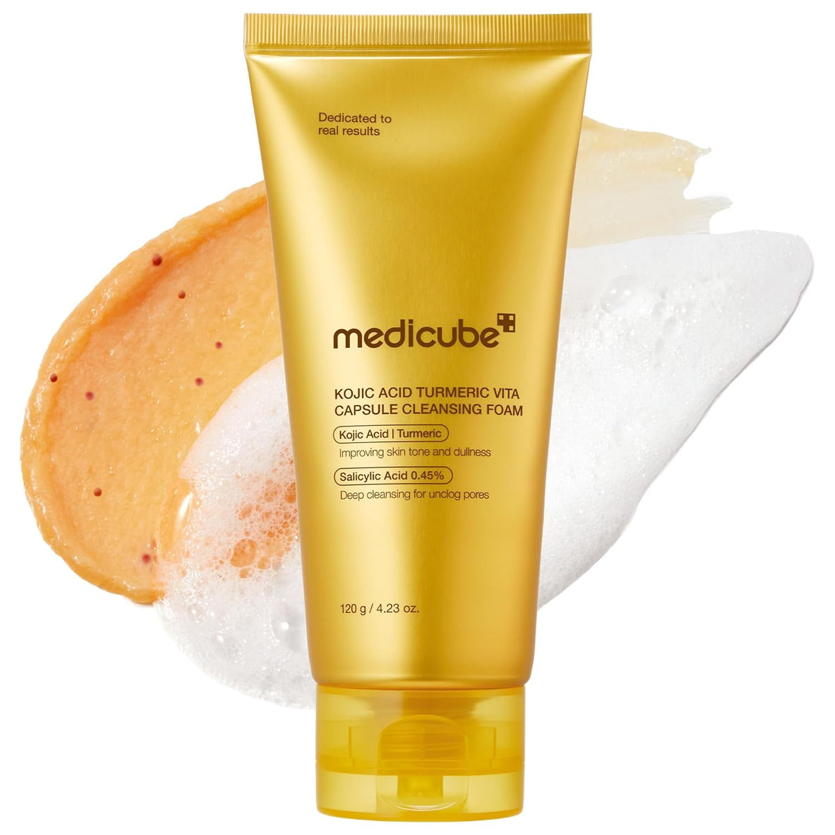 [ MEDICUBE ] Kojic Acid Turmeric Vita Capsule Cleansing Foam 120g / 4.23 oz