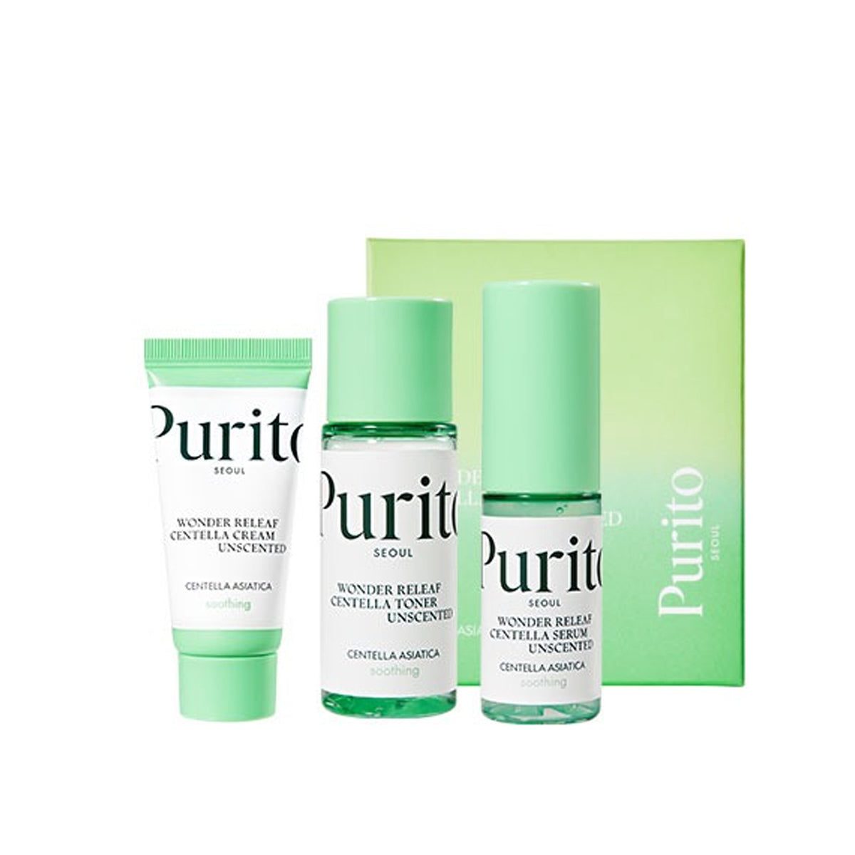 [ PURITO ] SEOUL Wonder Releaf Centella Mini Kit Unscented