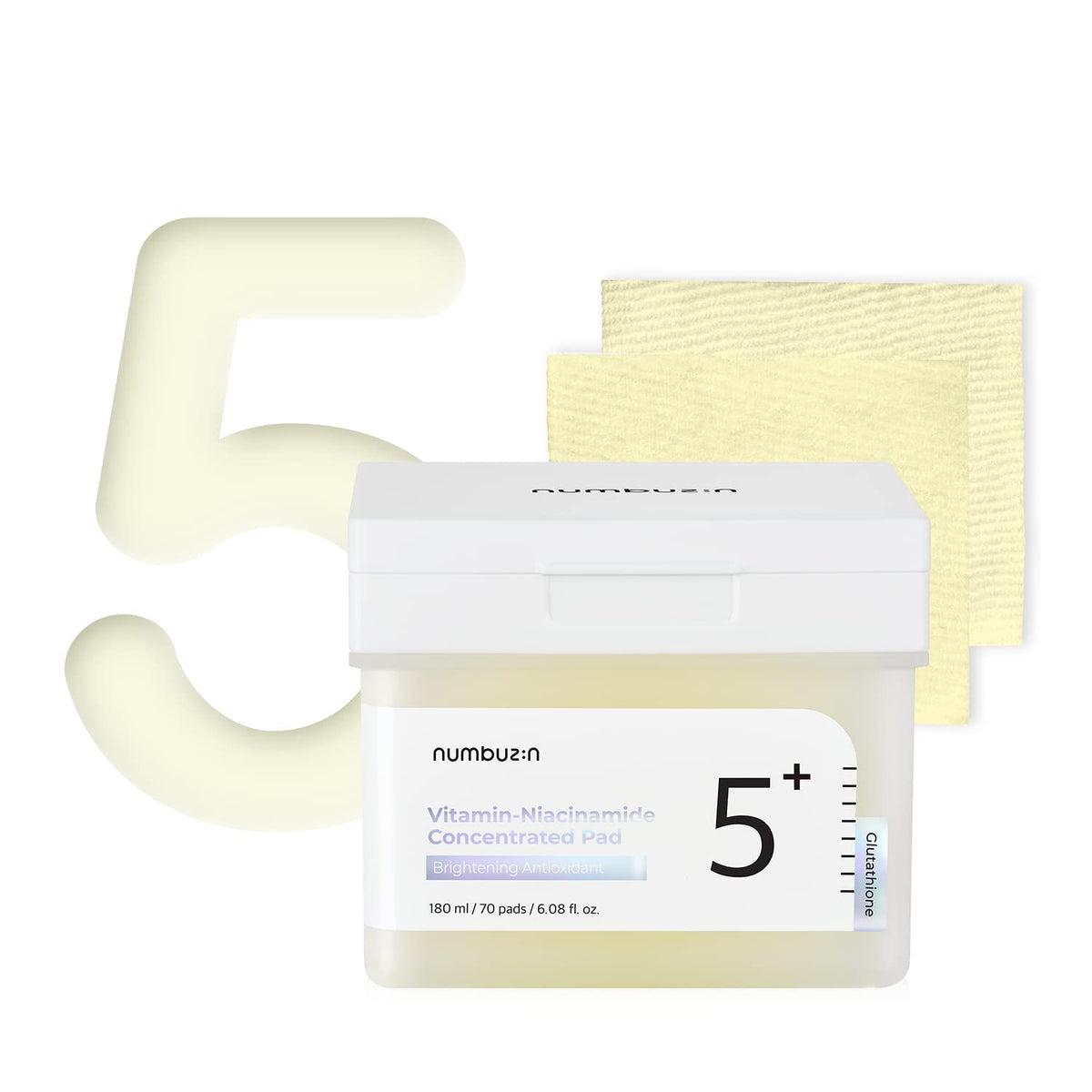 numbuzin No.5 Vitamin-Niacinamide Concentrated Pad 180ml/70 pads/ 6.08 fl. oz.