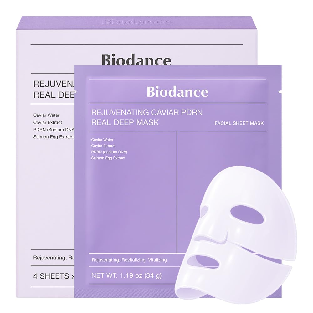 [ BIODANCE ] Rejuvenating Caviar PDRN Real Deep Mask, 1.19 oz x 4 ea - KosBeauty