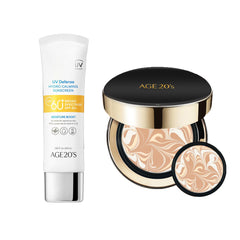 AGE 20's  UV Defense Hydro Calming Sunscreen SPF 60+ 50ml + Signature Intense Sunscreen SPF 50+ Foundation