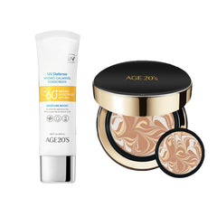 AGE 20's  UV Defense Hydro Calming Sunscreen SPF 60+ 50ml + Signature Intense Sunscreen SPF 50+ Foundation