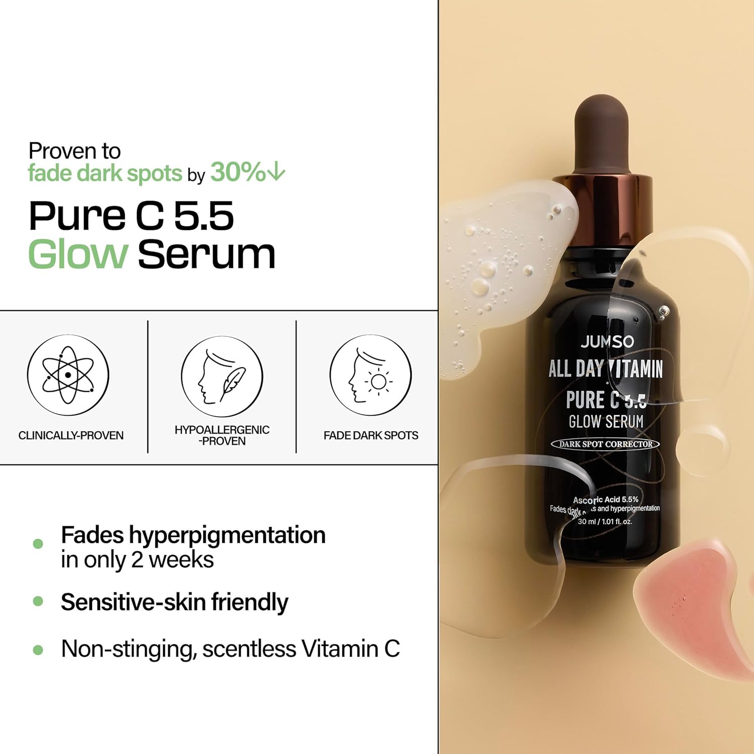 JUMISO All Day Vitamin Pure C 5.5 Glow Serum 30ml / 1.01 oz.