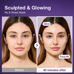 [ NUMBUZIN ] No.9 NAD+ BIO Lifting-sil Full Face Mask (Top-20ml/0.67fl.oz, Bottom 28ml/0.94fl.oz)x4ea + free lifting band