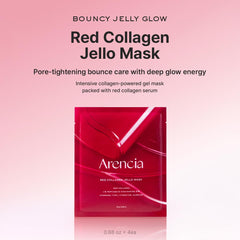 [ ARENCIA ] Red Collagen Jello Mask 25g / 0.88 oz x 4 ea