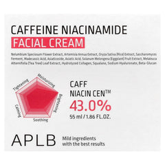 [ APLB ] Caffeine Niacinamide Facial Cream 55ml / 1.86 fl.oz. - KosBeauty