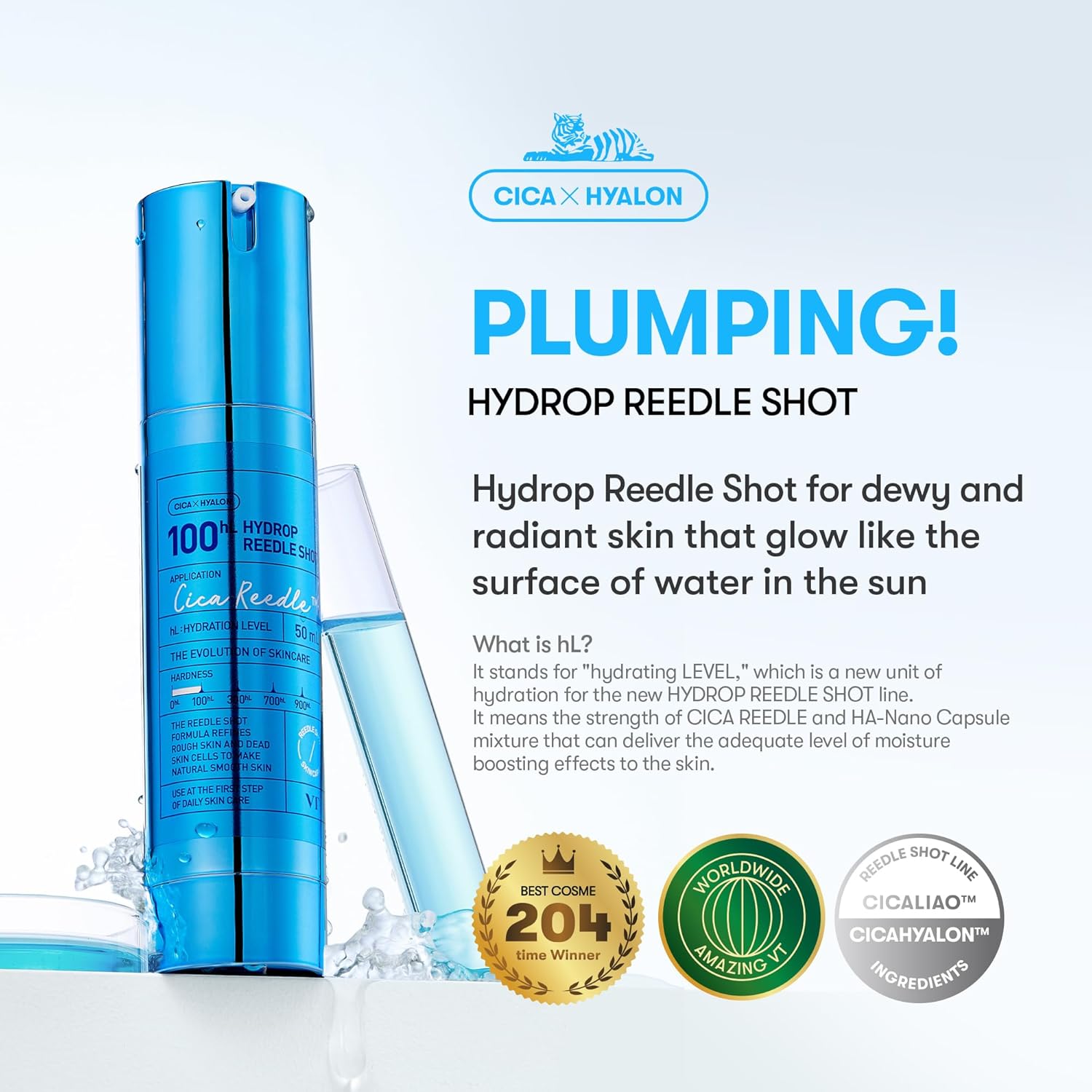 [ VT COSMETICS ] VT Hydrop Reedle shot 100hL 1.69 fl.oz / 50ml