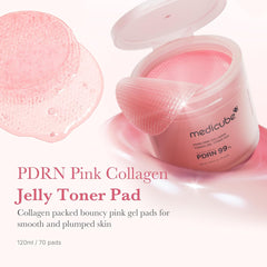 [ MEDICUBE ] PDRN Pink Collagen Toning Gel Toner Pad 120ml / 4.05 fl.oz (70pads)