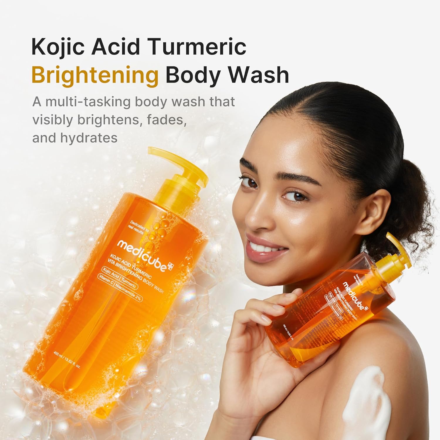[ MEDICUBE ] Kojic Acid Turmeric Brightening Body Wash 400ml / 13.52 oz. - KosBeauty