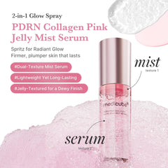 [ MEDICUBE ] Pink PDRN Collagen Glow Jelly Mist Serum 100ml / 3.38 fl.oz. - KosBeauty