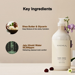 [ NINEMILA ] Pure Hinoki Body Lotoin Black Berry 1000ml e 33.8 fl.oz