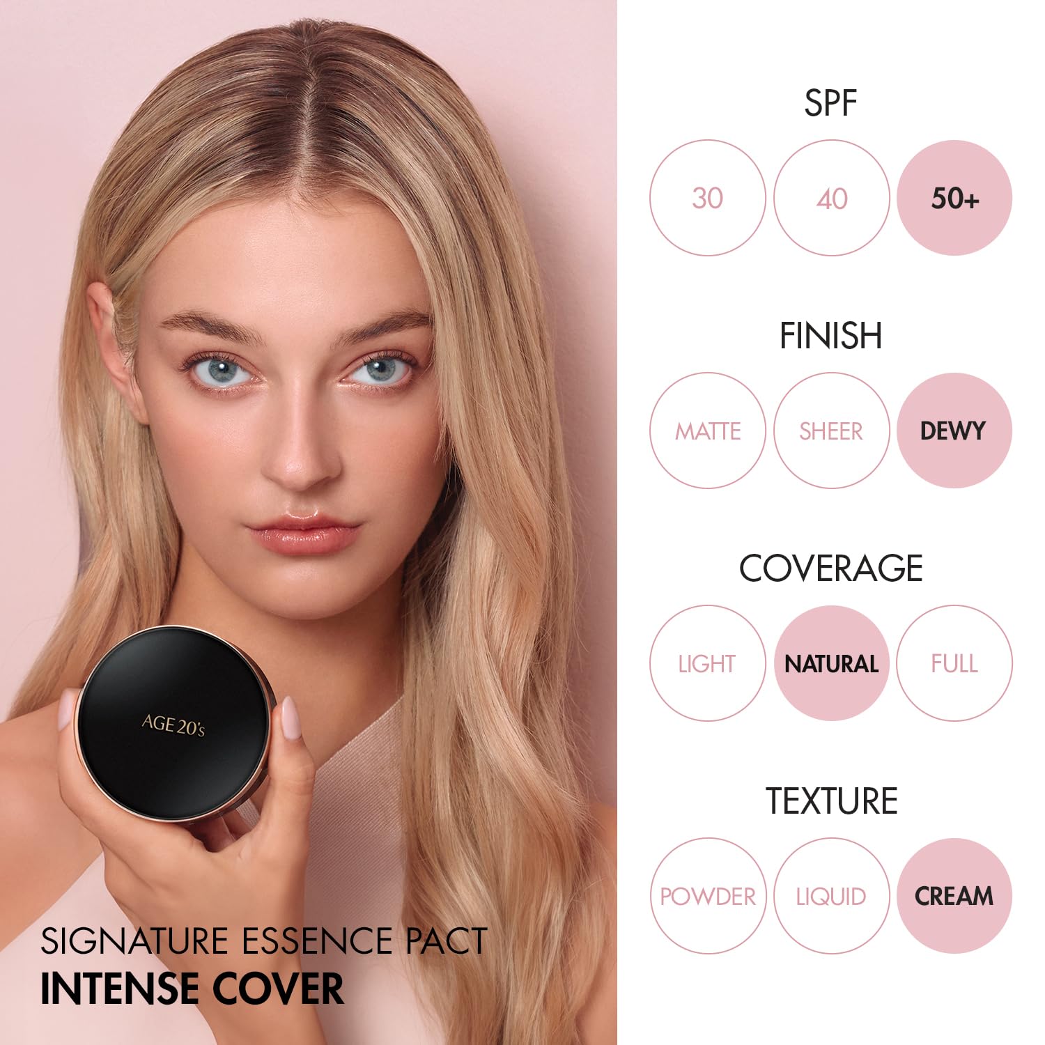 AGE 20's  UV Defense Hydro Calming Sunscreen SPF 60+ 50ml + Signature Intense Sunscreen SPF 50+ Foundation