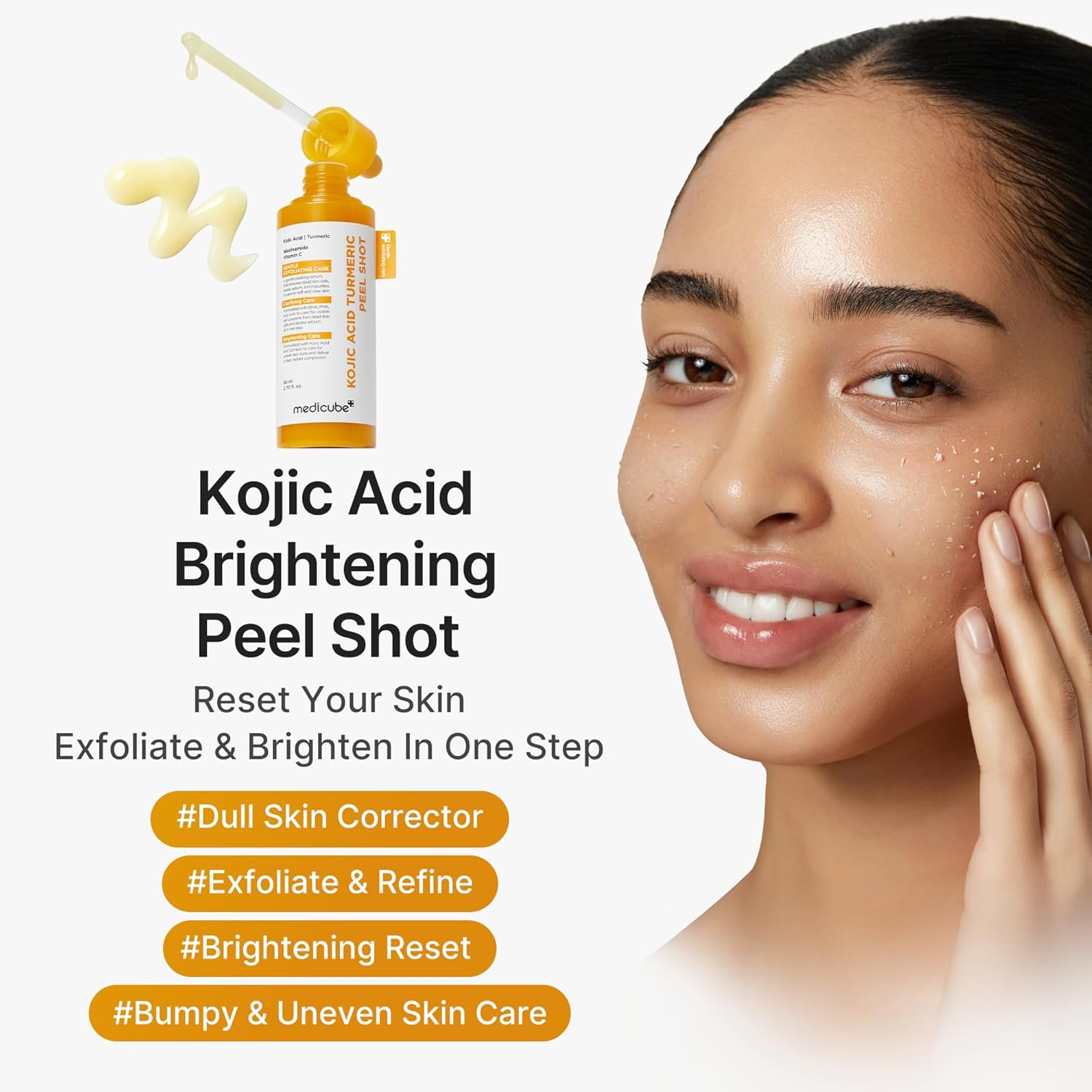 [ MEDICUBE ] Kojic Acid Turmeric Body Peel Shot 280ml /9.46 oz. - KosBeauty