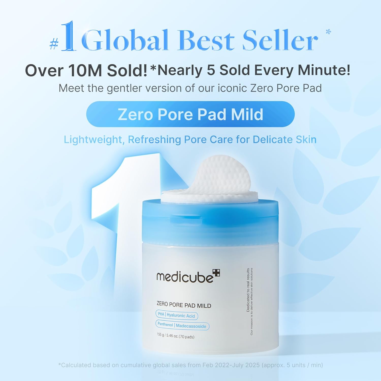 [ MEDICUBE ] ZERO PORE PAD MILD 155g /5.46oz (70 pads)