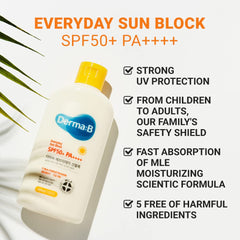 [ Derma:B ] Everyday Sun Block Large Size Sunscreen SPF50+ PA++++ 6.71 Fl Oz, 200ml