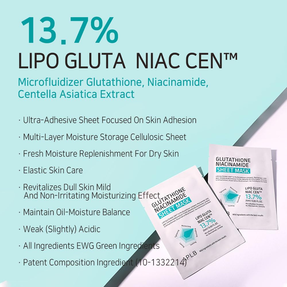 [ APLB ] Glutathione Niacinamide Sheet Mask 25ml 10ea