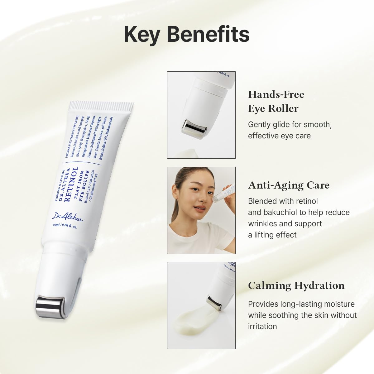 [ Dr.Althea ] Retinol Flat Iron Eye Roller 25ml/0.84 fl.oz - KosBeauty