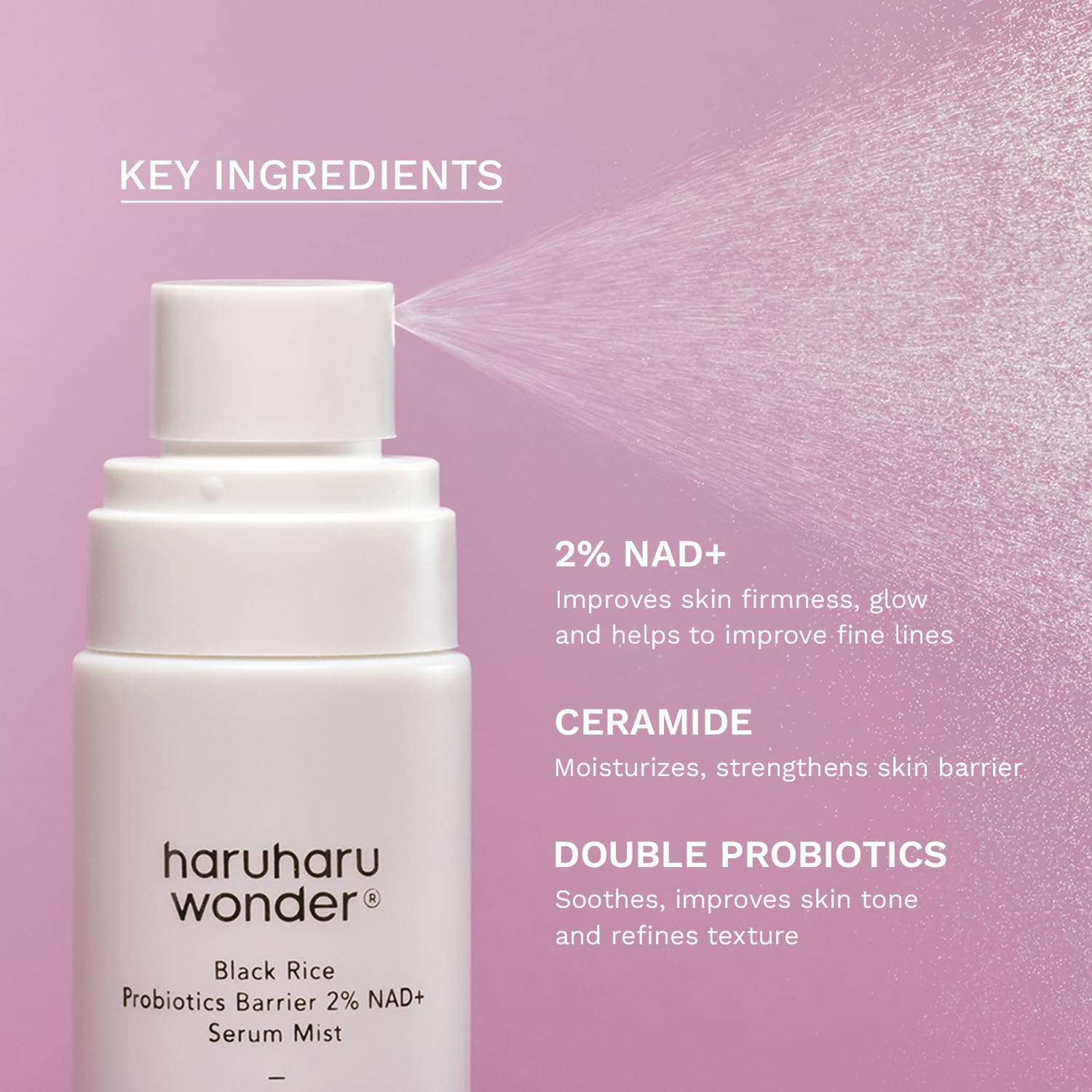 [ HARUHARU ]Wonder Black Rice Probiotics 2% NAD+ Serum Mist 80ml / 2.70fl.oz. - KosBeauty
