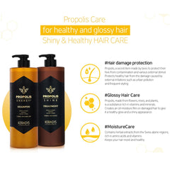 Kerasys Propolis Energy Plus Shampoo for Damaged Hair, 1000ml / 1 L