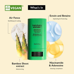 Haruharu Wonder Black Bamboo Daily Soothing Sun Shield Unscented  SPF 50+/PA++++ 20g / 0.70 oz